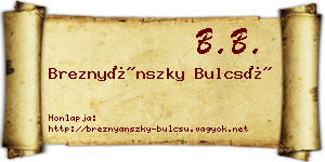 Breznyánszky Bulcsú névjegykártya